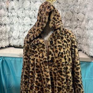Torrid Tan Leopard Print Teddy Jacket